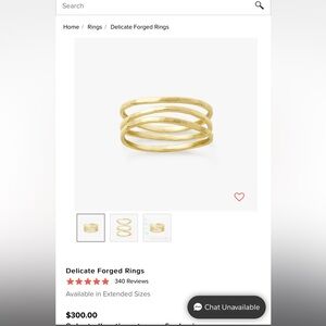 Gold James Avery delicate forged rings